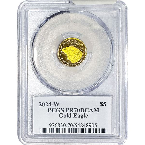 2024-W 1/10oz $5 Gold Eagle PCGS PR70 DCAM