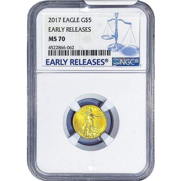 2017 1/10oz $5 Gold Eagle NGC MS70 Early Release