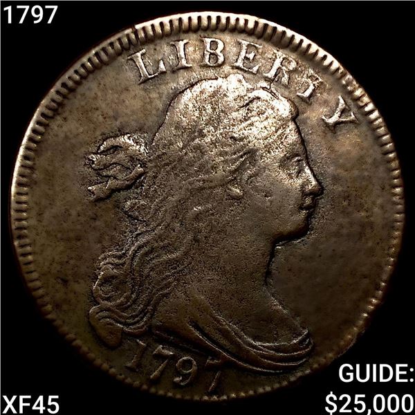1797 Draped Bust Large Cent NEARLY UNCIRCULATED