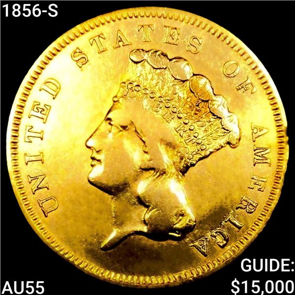 1856-S $3 Gold Piece HIGH GRADE