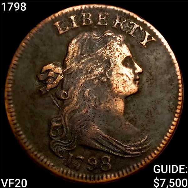 1798 Draped Bust Large Cent LIGHTLY CIRCULATED