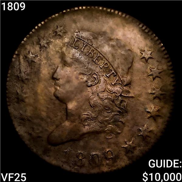 1809 Classic Head Large Cent LIGHTLY CIRCULATED