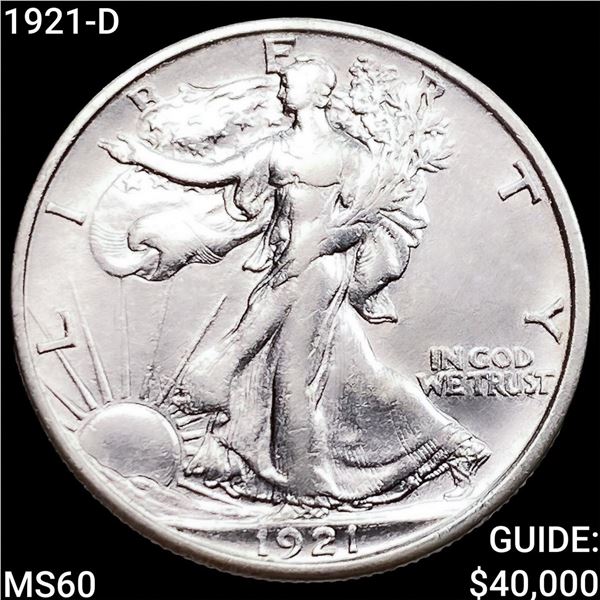 1921-D Walking Liberty Half Dollar UNCIRCULATED
