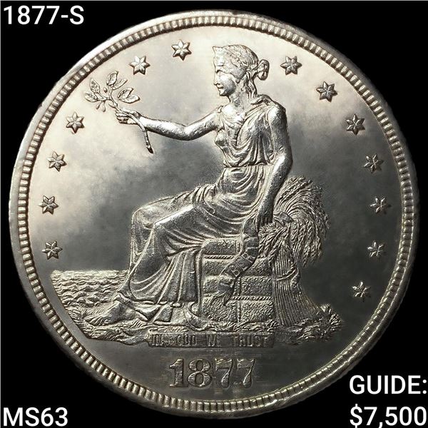 1877-S Silver Trade Dollar CHOICE BU