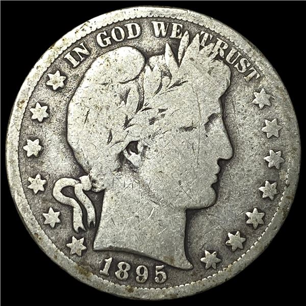 1895-S Silver Barber Half Dollar LIGHTLY CIRCULATED