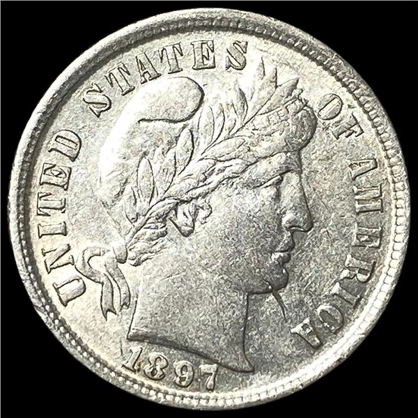 1897 Silver Barber Dime CLOSELY UNCIRCULATED
