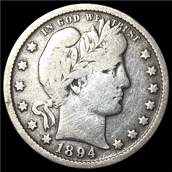 1894-S Silver Barber Quarter NICELY CIRCULATED
