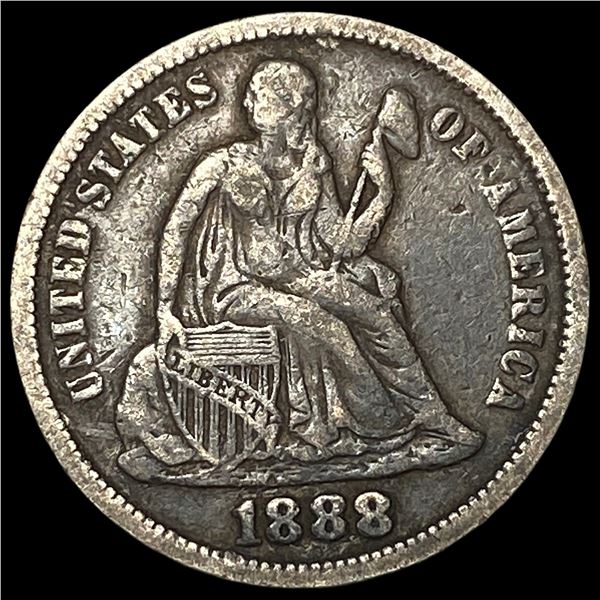 1888 Seated Liberty Dime NEARLY UNCIRCULATED