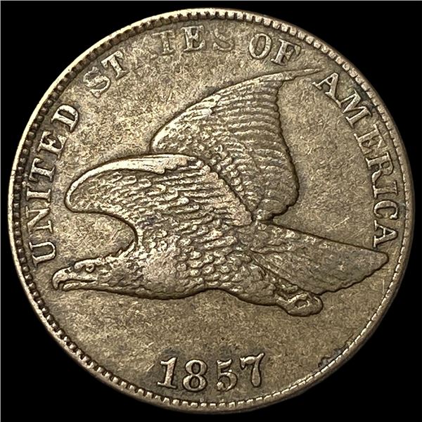 1857 Flying Eagle Cent NEARLY UNCIRCULATED