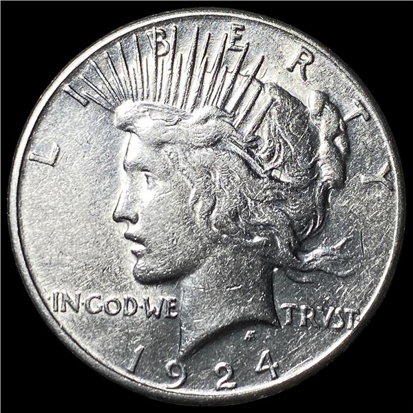 1924-S Silver Peace Dollar CHOICE AU