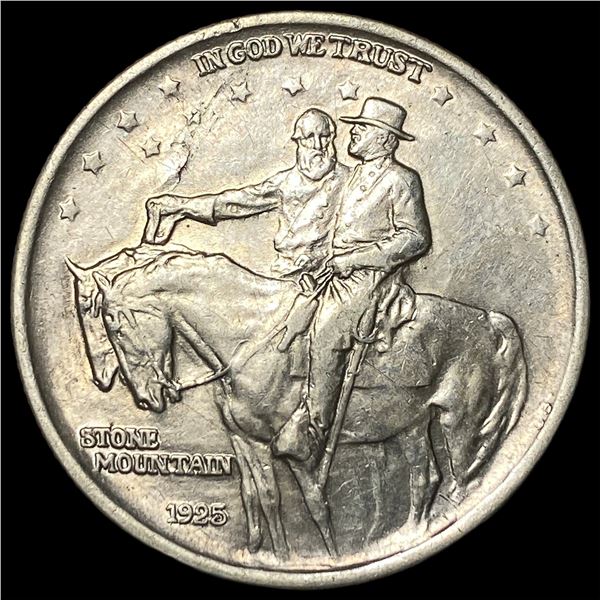 1925 Silver Stone Mountain Half Dollar CHOICE BU
