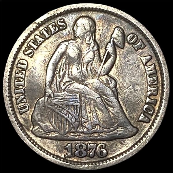 1876-CC Silver Seated Liberty Dime HIGH GRADE