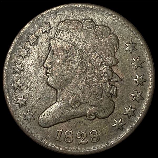 1828 Classic Head Half Cent ABOUT UNCIRCULATED