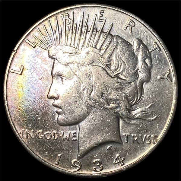 1934-S Peace Silver Dollar NEARLY UNCIRCULATED