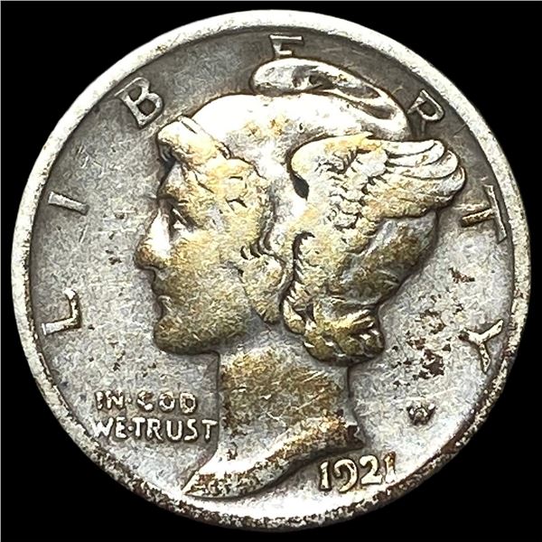 1921 Silver Mercury Dime LIGHTLY CIRCULATED