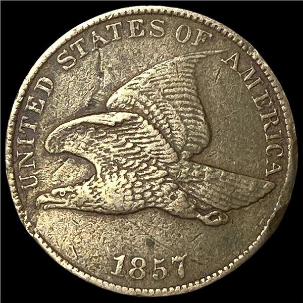 1857 Flying Eagle Cent NEARLY UNCIRCULATED