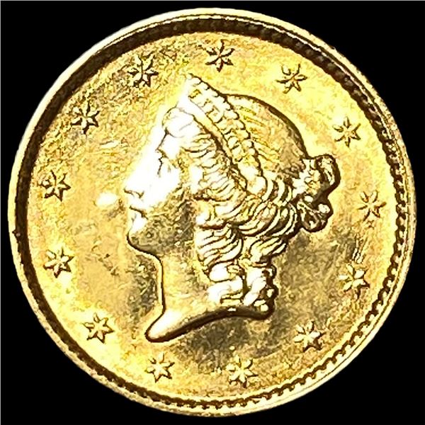 1853 Gold $1 Liberty Head Type 1 UNCIRCULATED