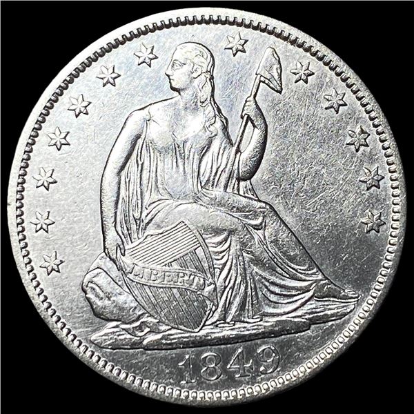 1849 Silver Seated Liberty Half Dollar CLOSELY UNCIRCULATED