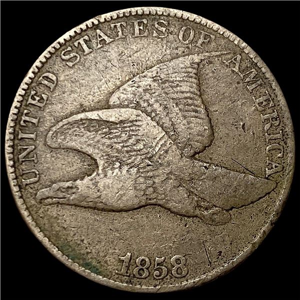 1858 Flying Eagle Cent ABOUT UNCIRCULATED