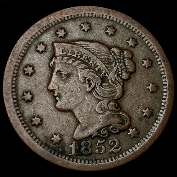 1852 Braided Hair Large Cent NEARLY UNCIRCULATED