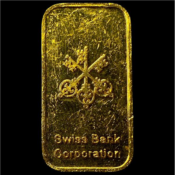 Swiss Bank Corporation 1/3oz Gold Bar .9999 HIGH GRADE