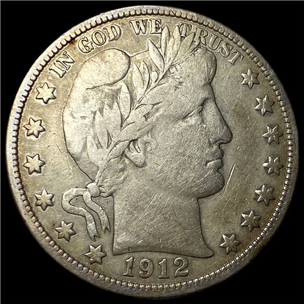 1912 Silver Barber Half Dollar LIGHTLY CIRCULATED