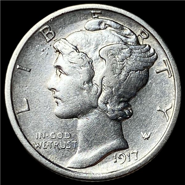 1917-S Silver Mercury Dime CLOSELY UNCIRCULATED