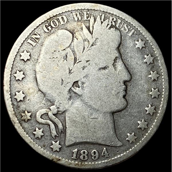 1894 Silver Barber Half Dollar NICELY CIRCULATED