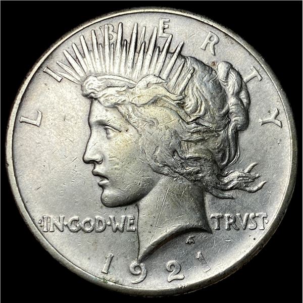 1921 Silver Peace Dollar NEARLY UNCIRCULATED