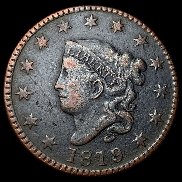 1819 Coronet Head Large Cent LIGHTLY CIRCULATED