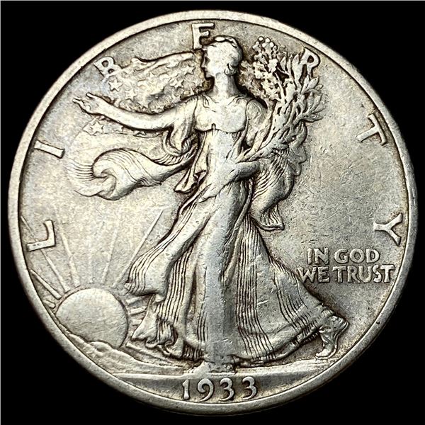 1933-S Silver Walking Liberty Half Dollar NEARLY UNCIRCULATED