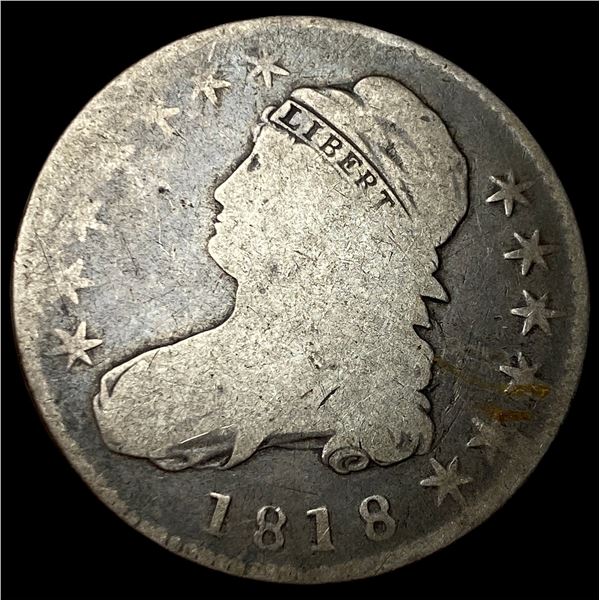 1818 Capped Bust Half Dollar NICELY CIRCULATED