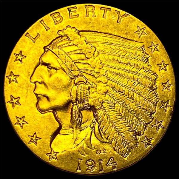 1914 Indian Head Gold $2.5 Quarter Eagle CLOSELY UNCIRCULATED