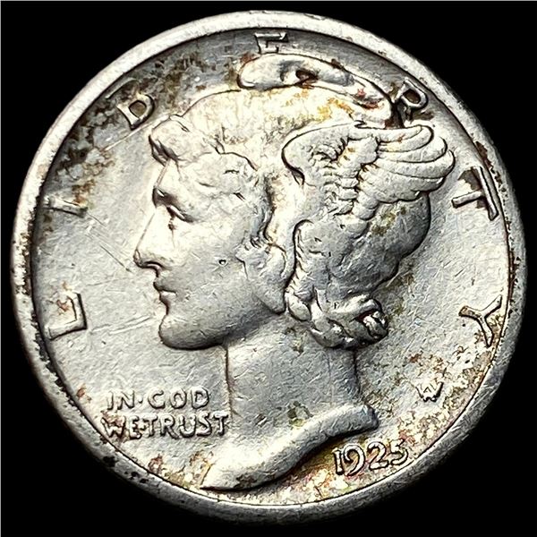 1925-S Silver Mercury Dime CLOSELY UNCIRCULATED