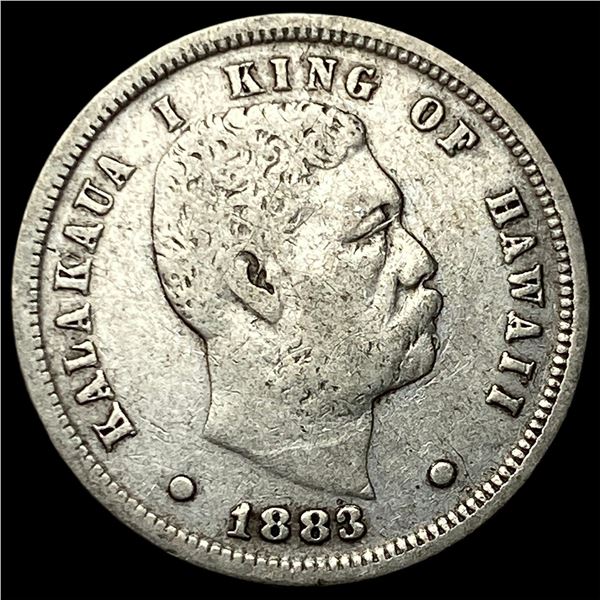1883 Hawaii Silver Dime ABOUT UNCIRCULATED