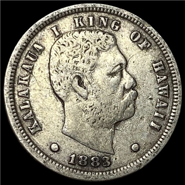 1883 Hawaii Silver Dime ABOUT UNCIRCULATED