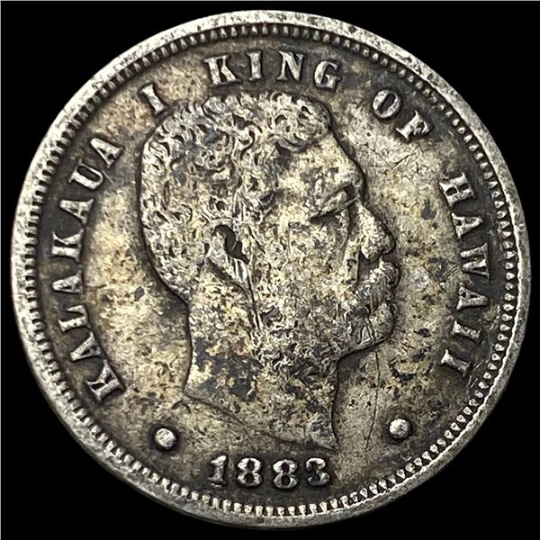 1883 Hawaii Silver Dime ABOUT UNCIRCULATED