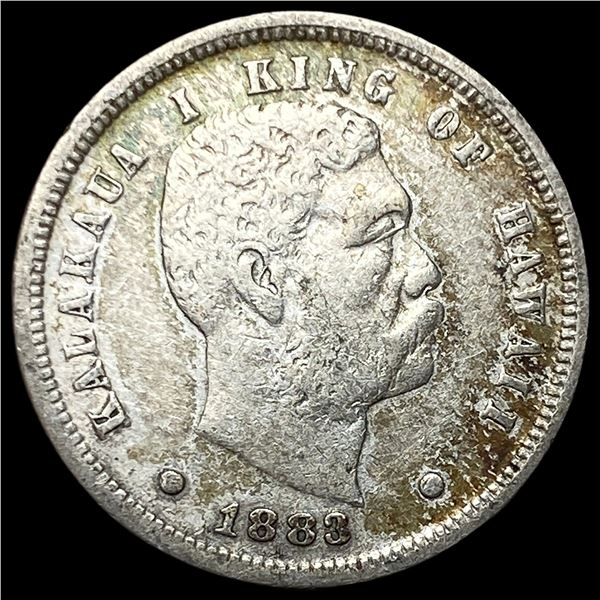 1883 Hawaii Silver Dime ABOUT UNCIRCULATED