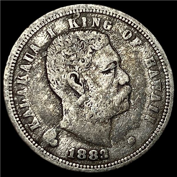 1883 Hawaii Silver Dime ABOUT UNCIRCULATED