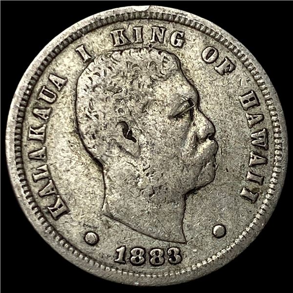 1883 Hawaii Silver Dime ABOUT UNCIRCULATED