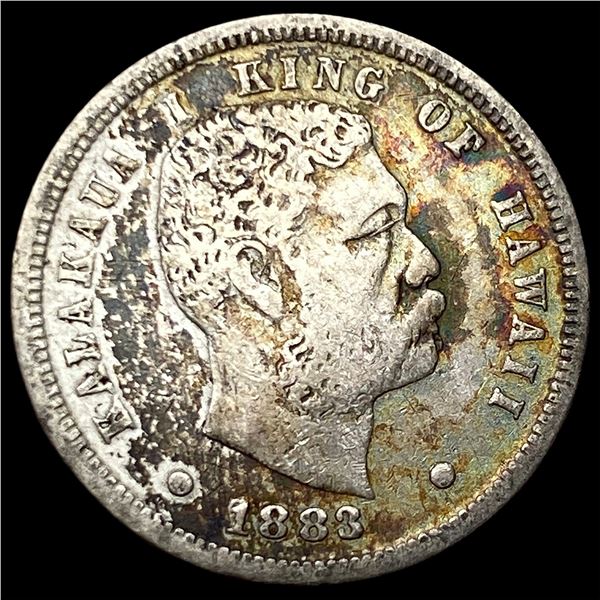 1883 Hawaii Silver Dime ABOUT UNCIRCULATED