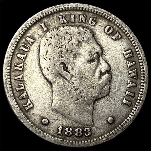 1883 Hawaii Silver Dime ABOUT UNCIRCULATED