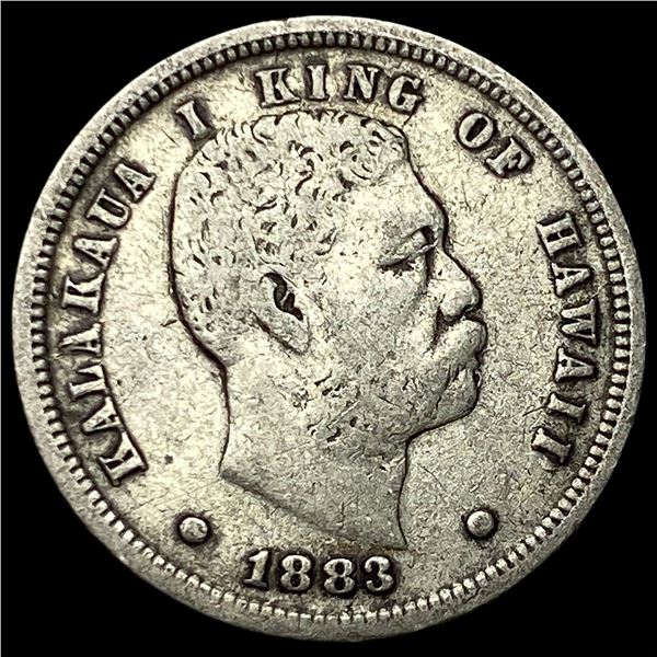 1883 Hawaii Silver Dime ABOUT UNCIRCULATED