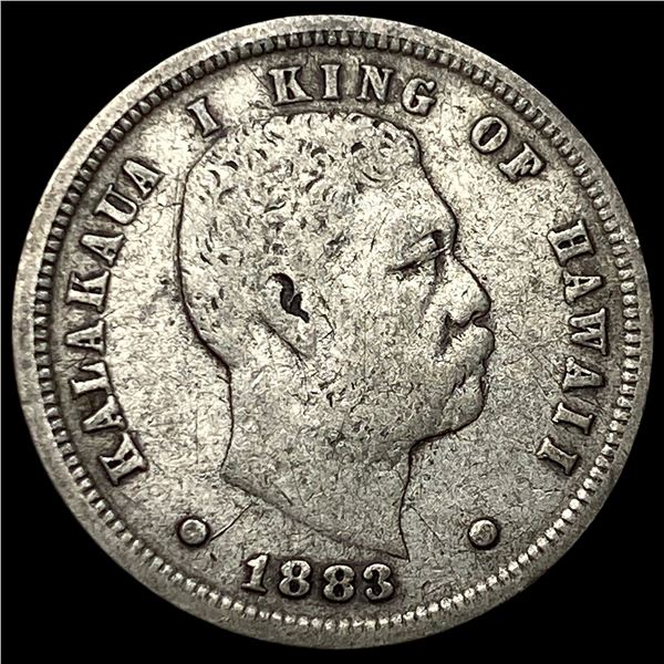 1883 Hawaii Silver Dime ABOUT UNCIRCULATED