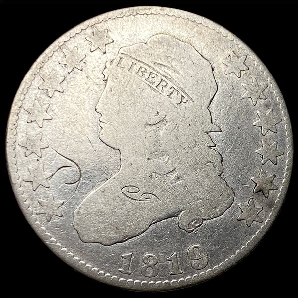 1819 Capped Bust Silver Quarter NICELY CIRCULATED