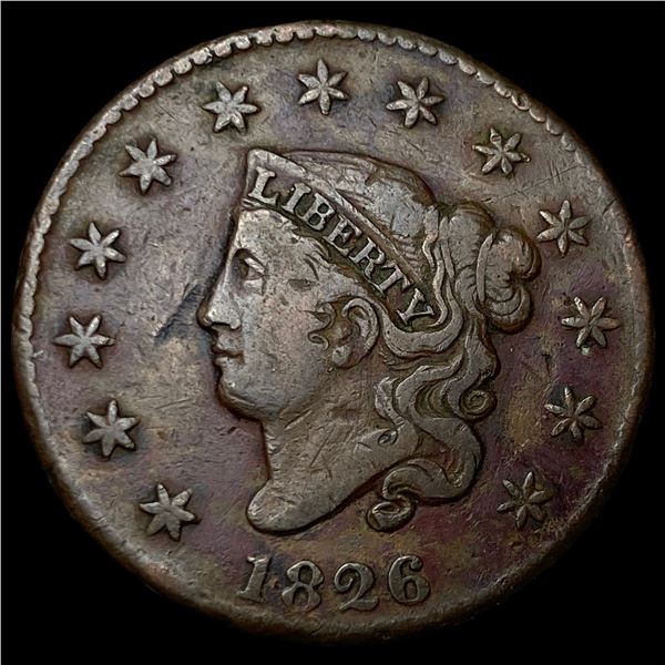 1826 Coronet Head Large Cent LIGHTLY CIRCULATED
