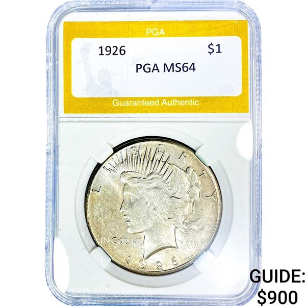 1926 Silver Peace Dollar PGA MS64
