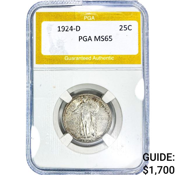 1924-D Standing Liberty Quarter PGA MS65