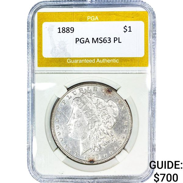 1889 Morgan Silver Dollar PGA MS63 PL