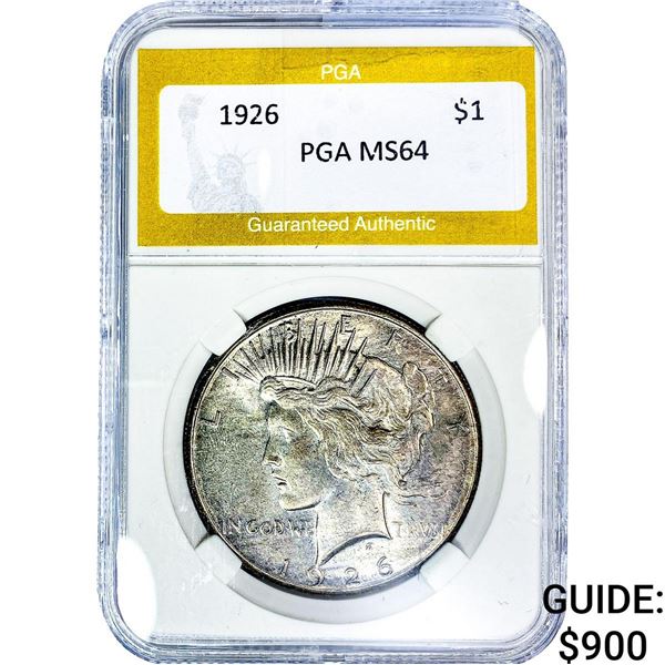 1926 Silver Peace Dollar PGA MS64